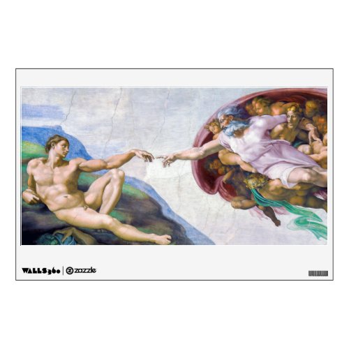 Michelangelo _ Creation of Adam Isolated Wall Decal