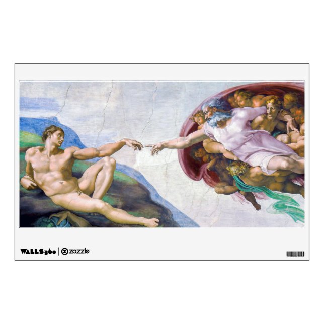 Michelangelo - Creation of Adam Isolated Wall Decal (Front)