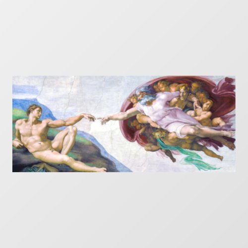 Michelangelo _ Creation of Adam Isolated Window Cling