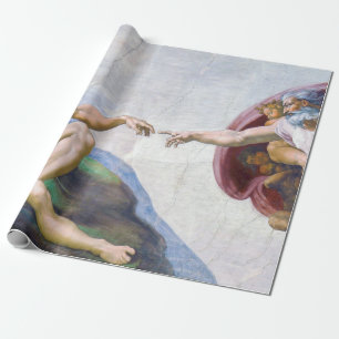 Michelangelo - Creation of Adam Isolated Wrapping Paper