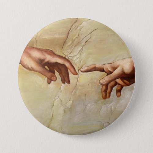 Michelangelo Creation of Adam Sistine Chapel Button