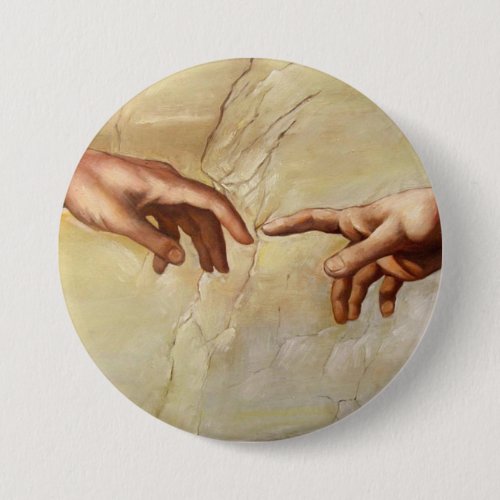 Michelangelo Creation of Adam Sistine Chapel Button