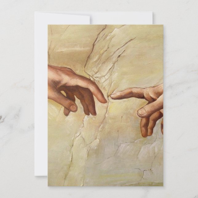 Michelangelo Creation of Adam Sistine Chapel Invitation (Front)