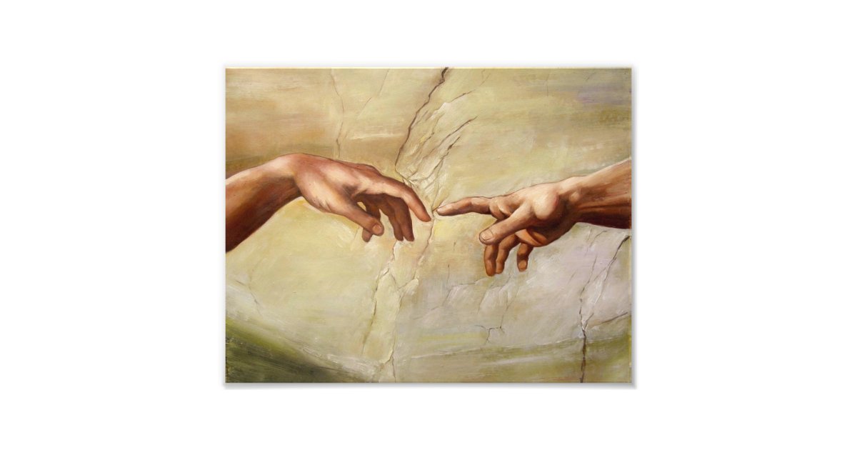 Michelangelo Creation Of Adam Sistine Chapel Photo Print Zazzle Com