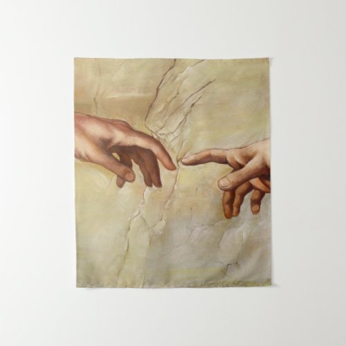 Michelangelo Creation of Adam Sistine Chapel Tapestry