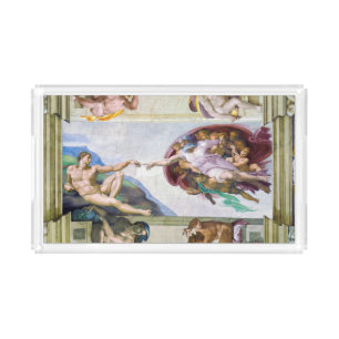 Michelangelo - Creation of Adam, Sistine Chapel's Acrylic Tray