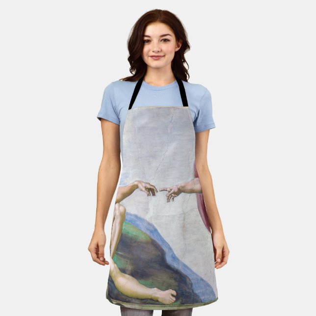 Michelangelo - Creation of Adam, Sistine Chapel's Apron (Worn)