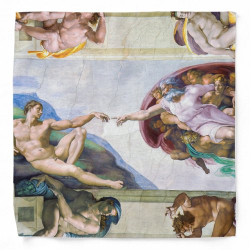 Michelangelo _ Creation of Adam Sistine Chapels Bandana