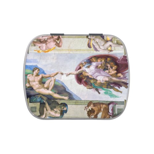 Michelangelo _ Creation of Adam Sistine Chapels Candy Tin