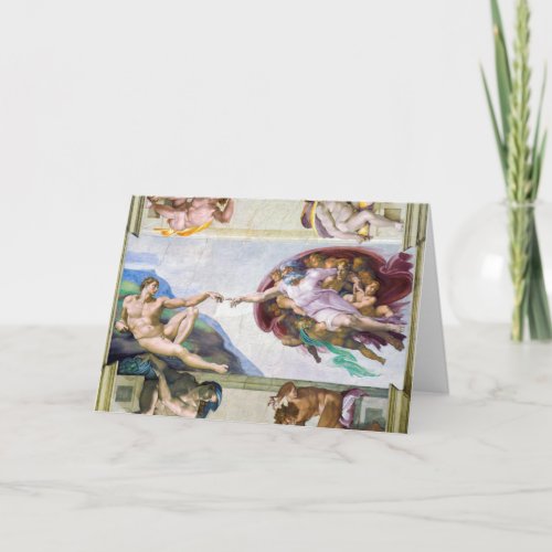 Michelangelo _ Creation of Adam Sistine Chapels Card