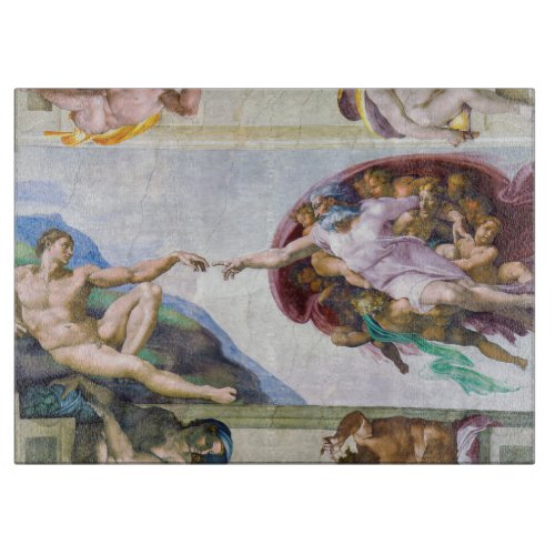 Michelangelo _ Creation of Adam Sistine Chapels Cutting Board