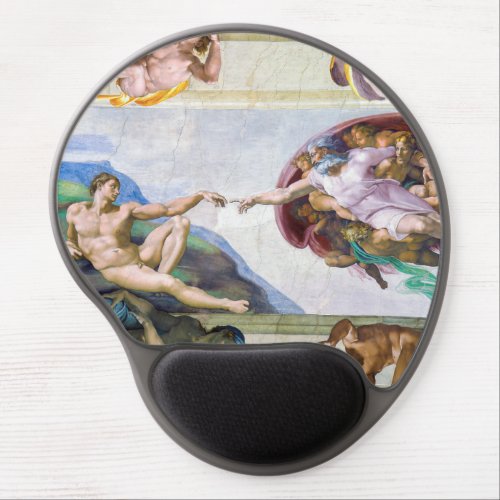 Michelangelo _ Creation of Adam Sistine Chapels Gel Mouse Pad