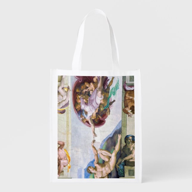Michelangelo - Creation of Adam, Sistine Chapel's Grocery Bag (Front)