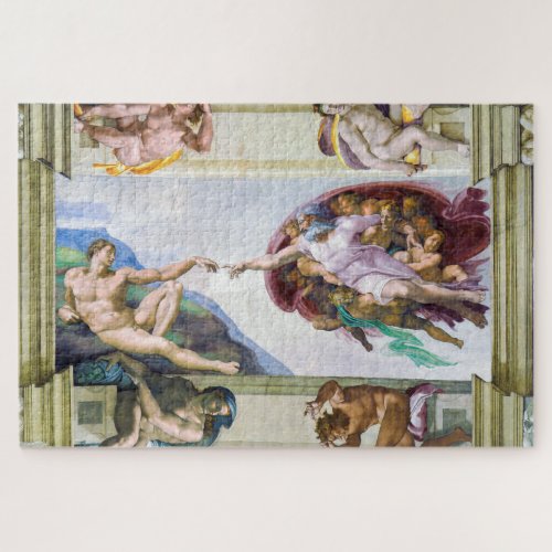 Michelangelo _ Creation of Adam Sistine Chapels Jigsaw Puzzle