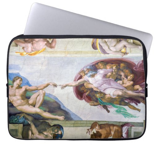 Michelangelo _ Creation of Adam Sistine Chapels Laptop Sleeve