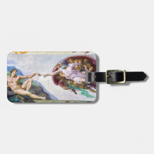 Michelangelo _ Creation of Adam Sistine Chapels Luggage Tag