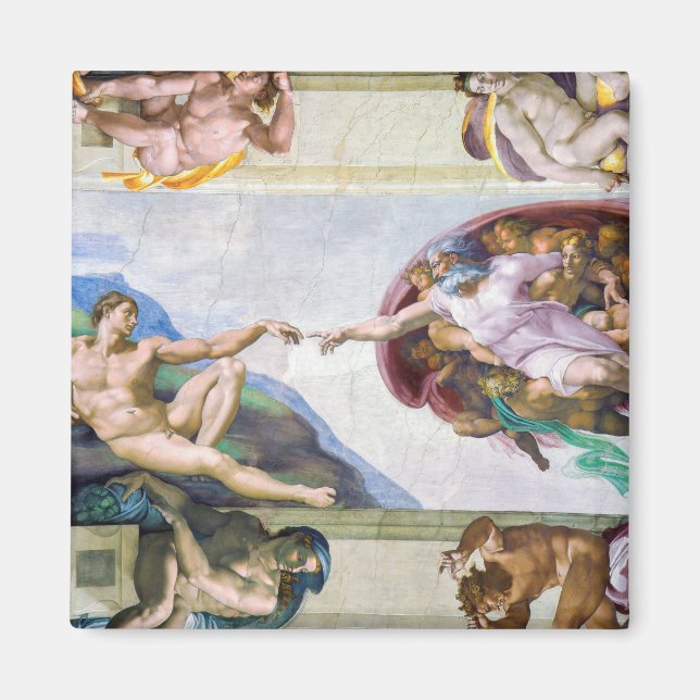 Michelangelo - Creation of Adam, Sistine Chapel's Magnet (Front)