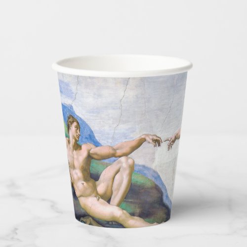 Michelangelo _ Creation of Adam Sistine Chapels Paper Cups