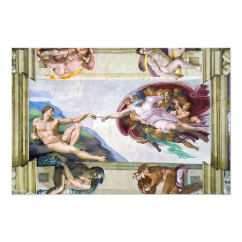 Michelangelo _ Creation of Adam Sistine Chapels Photo Print