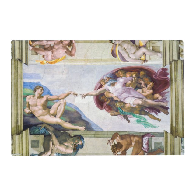 Michelangelo - Creation of Adam, Sistine Chapel's Placemat (Front)