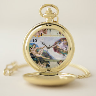 Michelangelo - Creation of Adam, Sistine Chapel's Pocket Watch