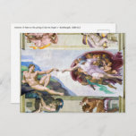 Michelangelo - Creation of Adam, Sistine Chapel&#39;s Postcard