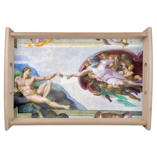 Michelangelo _ Creation of Adam Sistine Chapels Serving Tray