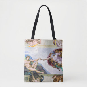 Michelangelo - Creation of Adam, Sistine Chapel's Tote Bag