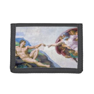 Michelangelo - Creation of Adam, Sistine Chapel's Tri-fold Wallet