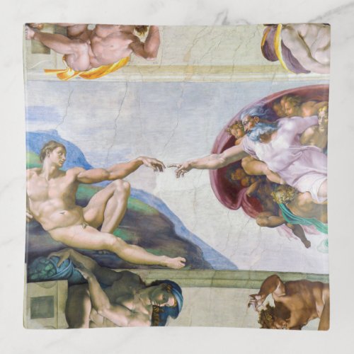 Michelangelo _ Creation of Adam Sistine Chapels Trinket Tray