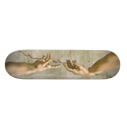 Gevangene lening Automatisch Michelangelo Creation of Adam Skateboard | Zazzle.com