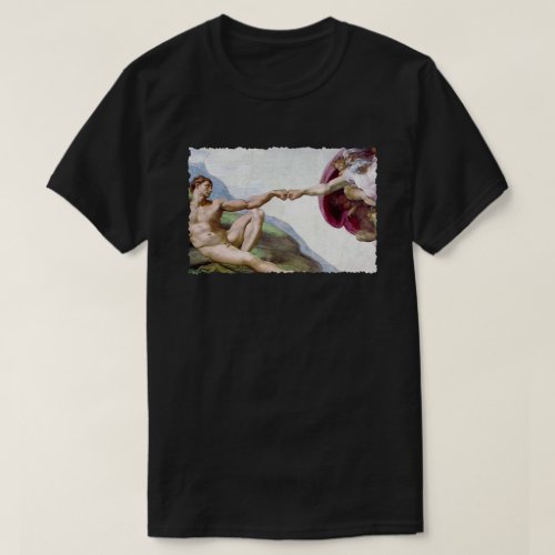 Michelangelo Creation Of Man _ God Adam Fist Bump T_Shirt