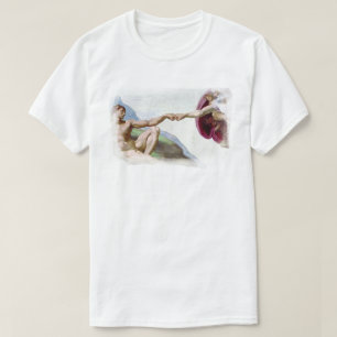 Michelangelo Creation Of Man - God Adam Fist Bump T-Shirt