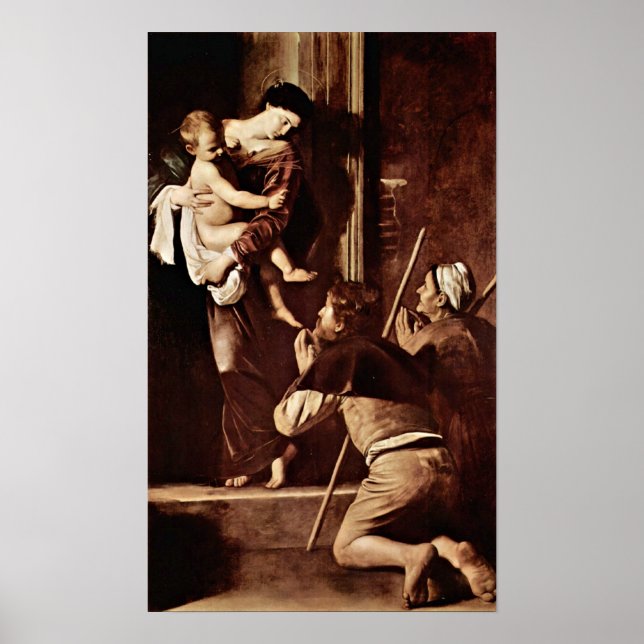 Michelangelo da Caravaggio - Madonna of Pilgrims Poster (Front)