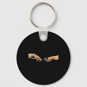 Michelangelo Hands Creation Of Adam Pool Billiards Keychain