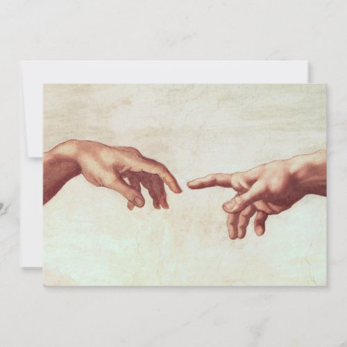 Michelangelo Hands Invitations
