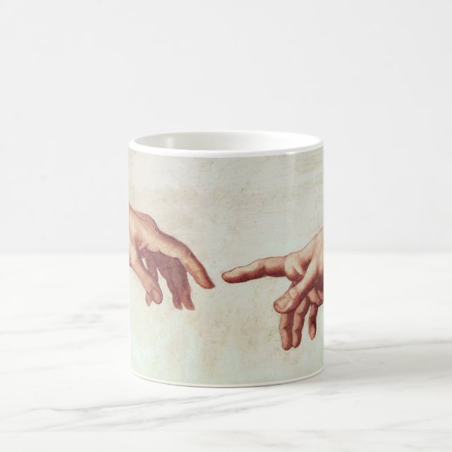 Michelangelo Hands Mug (Center)