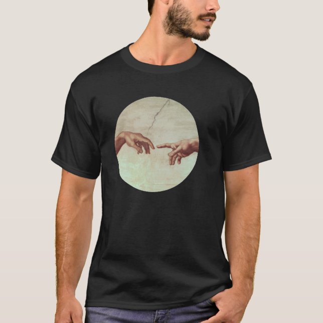 Michelangelo Hands T-shirt (Front)