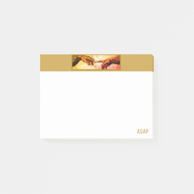 Michelangelo Hands Vintage Art ASAP Post-it Notes (Front)