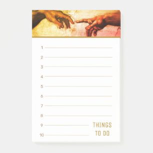 Michelangelo Hands Vintage Things To Do lined Post Post-it Notes