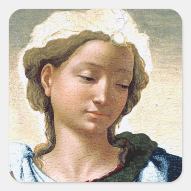 Michelangelo Madonna and Child Christmas  Square Sticker (Front)