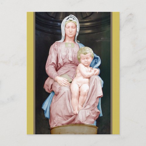 Michelangelo Madonna of Bruges Postcard