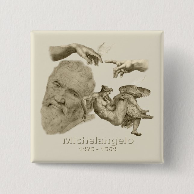 Michelangelo Pinback Button (Front)
