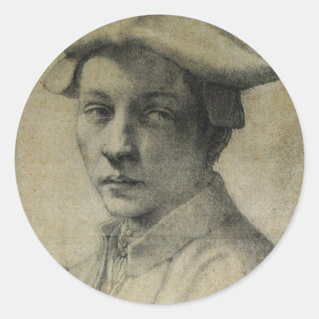 Michelangelo Portrait of Andrea Quaratesi   Classic Round Sticker (Front)