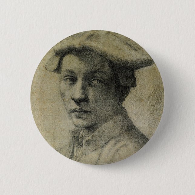 Michelangelo Portrait of Andrea Quaratesi   Pinback Button (Front)