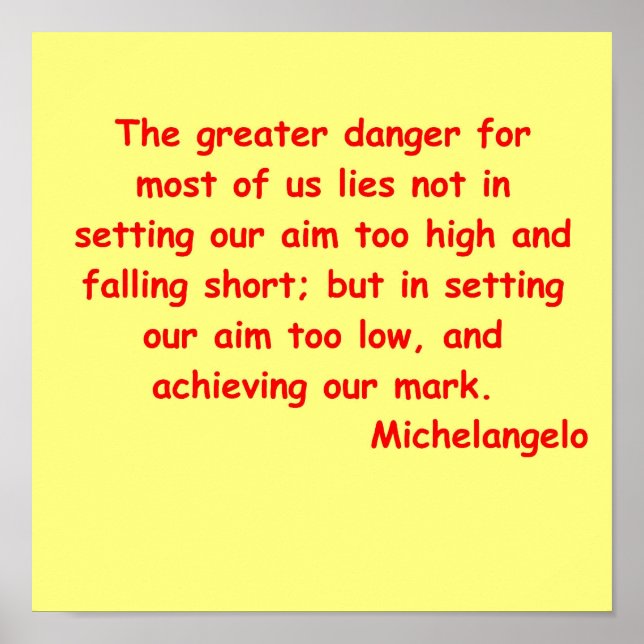 michelangelo quote poster (Front)