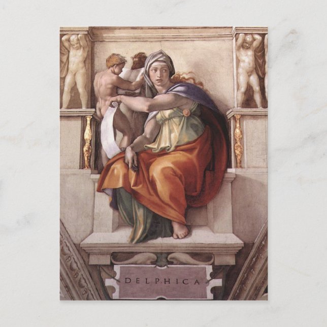 Michelangelo Renaissance Art Postcard (Front)