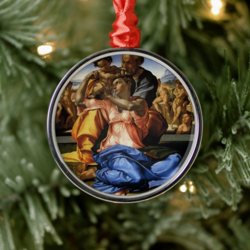 Michelangelo s Doni Tondo or Doni Madonna Metal Ornament