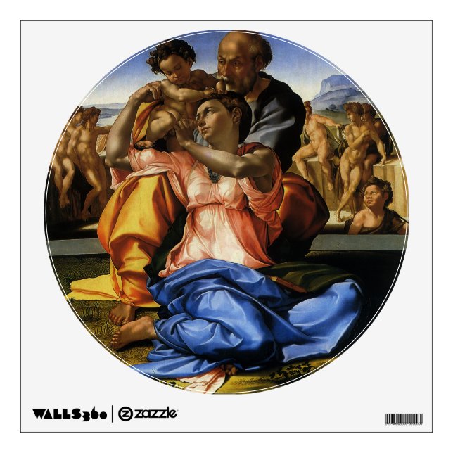 Michelangelo 's Doni Tondo or Doni Madonna Wall Sticker (Front)