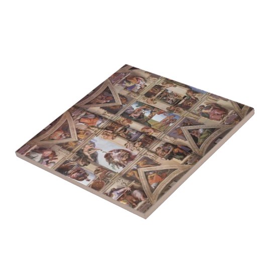 Michelangelo Sistine Chapel Ceiling Tile Zazzle Com